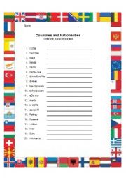 Countries and Nationalities