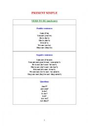 English Worksheet: verbs to be and have