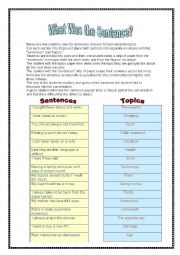 English Worksheet: What was the sentence?