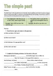 English Worksheet: The simple past