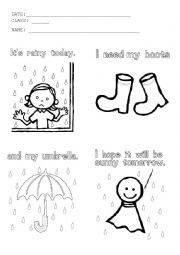 English Worksheet: Rainy day :(