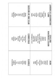 English Worksheet: OUTBURST (or Brainstorm) - Vocabulary game