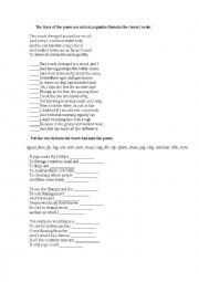 English Worksheet: Poetry brainteaser