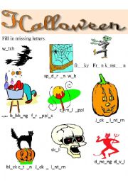 English Worksheet: Halloween Fun  Two pages