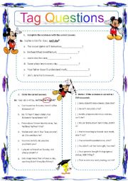 English Worksheet: Tag questions exercises