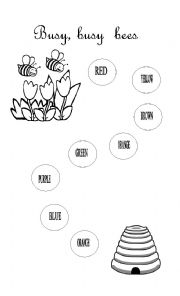 English Worksheet: BUSY BUSY BEES