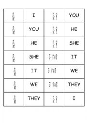 English Worksheet: Dominoes : personal pronoun