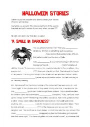 English Worksheet: Halloween Stories