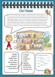 English Worksheet: Our House