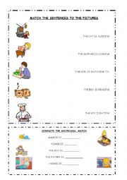 English Worksheet: Actions in the Present Continuous 