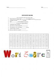 English Worksheet: Inventions word search