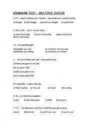 English Worksheet: ADVANCED GRAMMAR TEST