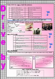 English Worksheet: Drive by (Train)