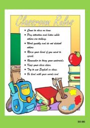 English Worksheet: classroom rules