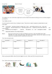 English Worksheet: Take your holiday souvenirs back to school