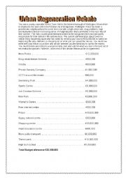 English Worksheet: Urban Regeneration