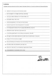 English Worksheet: paraphrasing