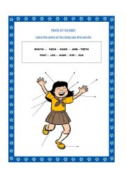 English Worksheet: Parts of the body