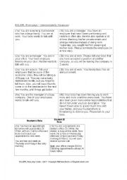 English Worksheet: Roleplaying Cards