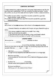 English Worksheet: linking words