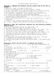 English Worksheet: CONDITIONALS