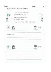 English Worksheet: Writing