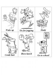 English Worksheet: Daily routine