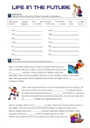 English Worksheet: Life in the Future