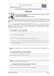 English Worksheet: Spanglish - Film Viewing