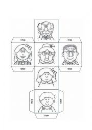 English Worksheet: FAMILY DICE