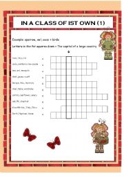 English Worksheet: In a Class of its own (1)