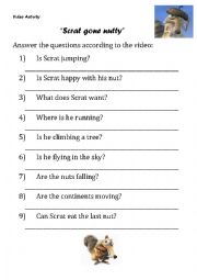 English Worksheet: Video Activity 