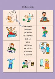 English Worksheet: Daily routine