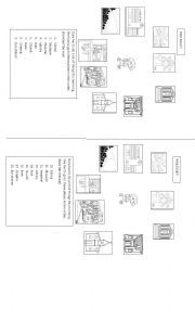 English Worksheet: places in town