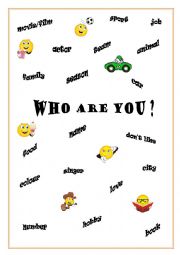 English Worksheet: Who Are You ?