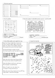 English Worksheet: numbers 