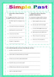 English Worksheet: Simple Past exercises