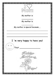 English Worksheet: Mothers day