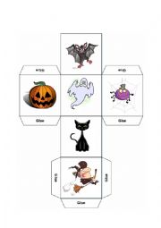 English Worksheet: Halloween - dice