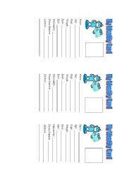 English Worksheet: My Identity Card