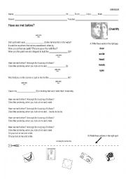 English Worksheet: Chairlift Have we met before?