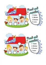 English Worksheet: family