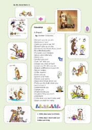 English Worksheet: Worksheet about the friendship