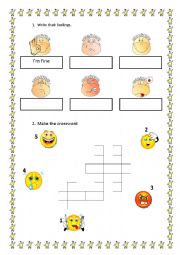 English Worksheet: Feelings