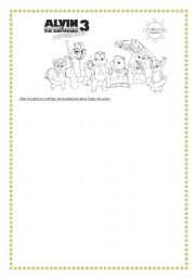 English Worksheet: Alvin and the Chipmunks 3