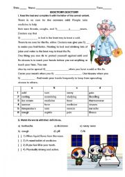 English Worksheet: Doctor, doctor!