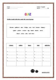 English Worksheet: quiz