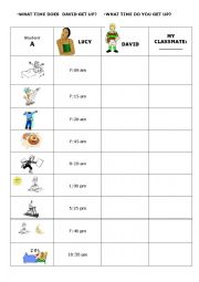 English Worksheet: Daily Routine