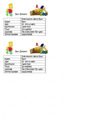 English Worksheet: Introduce Bart Simpson