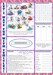 English Worksheet: Vehicles Vocabulary Exercises